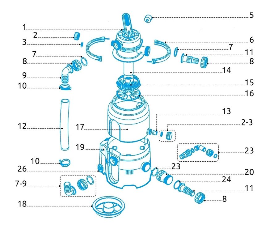 O-krúžok ventil/nádoba pre filtráciu ProStar Plus 2, 4, 6 a ProStar 2000, 4000 a 6000