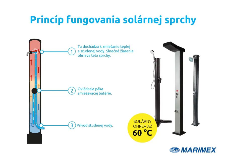 Solárna sprcha UNO 35 l