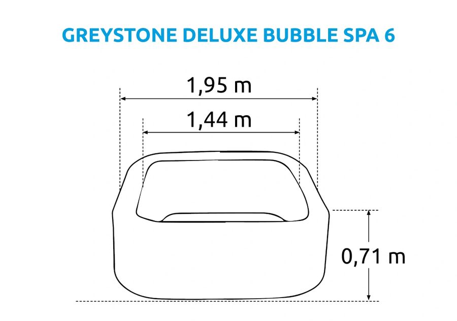 Vírivý bazén Pure Spa Greystone Deluxe Bubble Spa 6 NP + výhodný set príslušenstva
