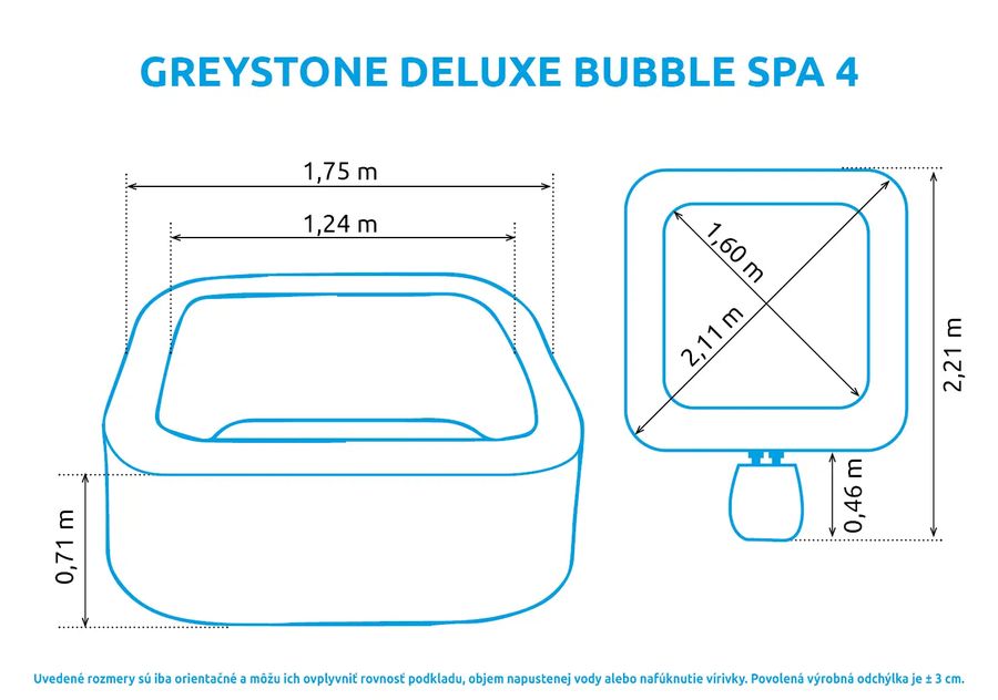 Vírivý bazén Pure Spa Greystone Deluxe Bubble Spa 4 NP