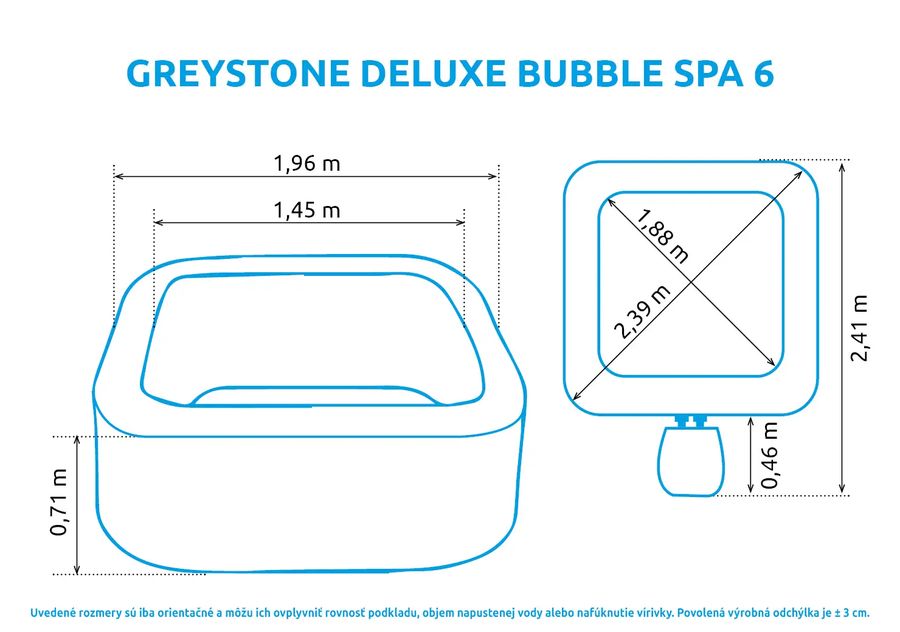 Vírivý bazén Pure Spa Greystone Deluxe Bubble Spa 6 NP