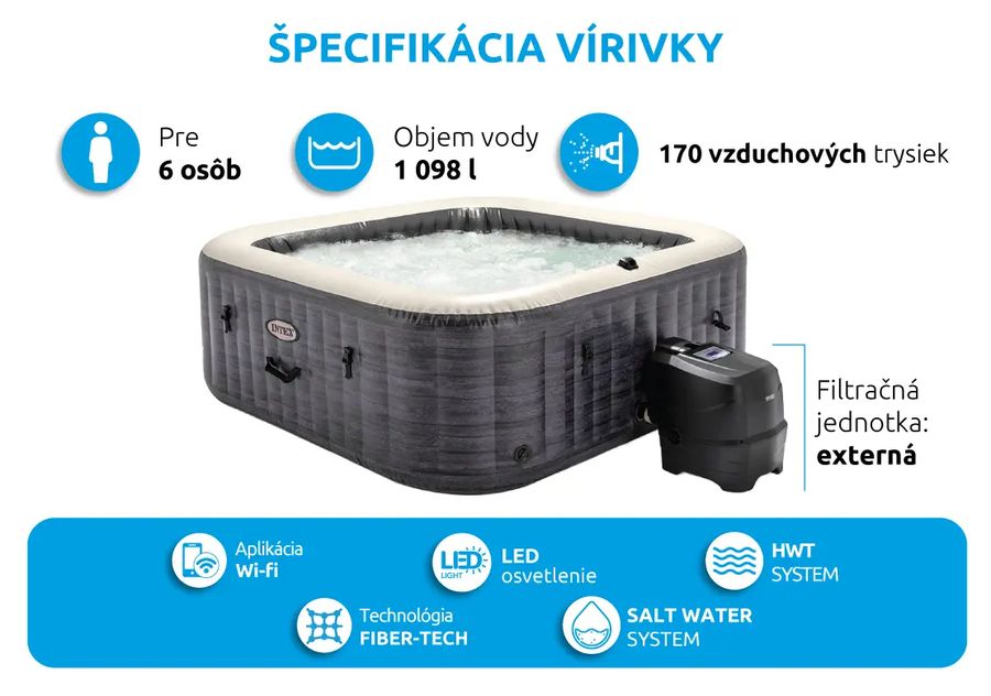 Vírivý bazén Pure Spa Greystone Deluxe Bubble Spa 6 NP