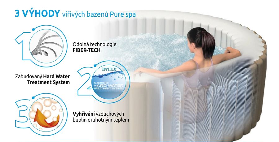 Vírivý bazén Pure Spa - Jet & Bubble Deluxe HWS 4 + výhodný set príslušenstva