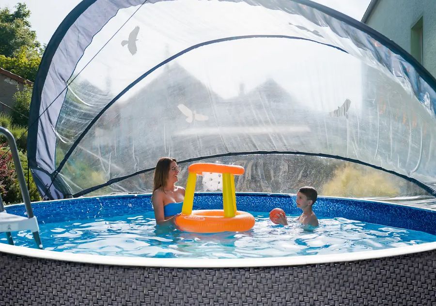 Zastrešenie Pool House Control - 4,57 m pre bazény s oceľovou stenou
