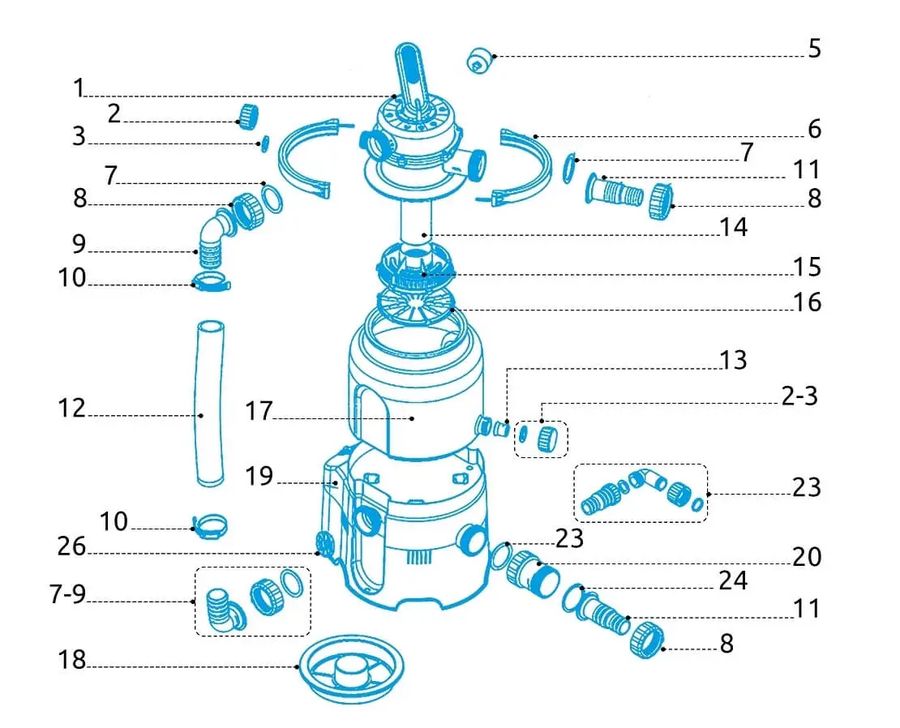 Zberač nečistôt pre filtrácie ProStar Plus 2, 4, 6 a ProStar 2000, 4000 a 6000